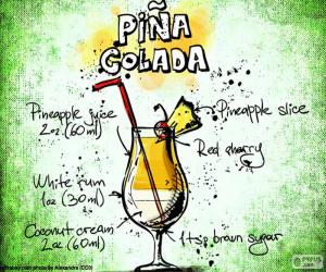Puzzle Συνταγή για Piña Colada
